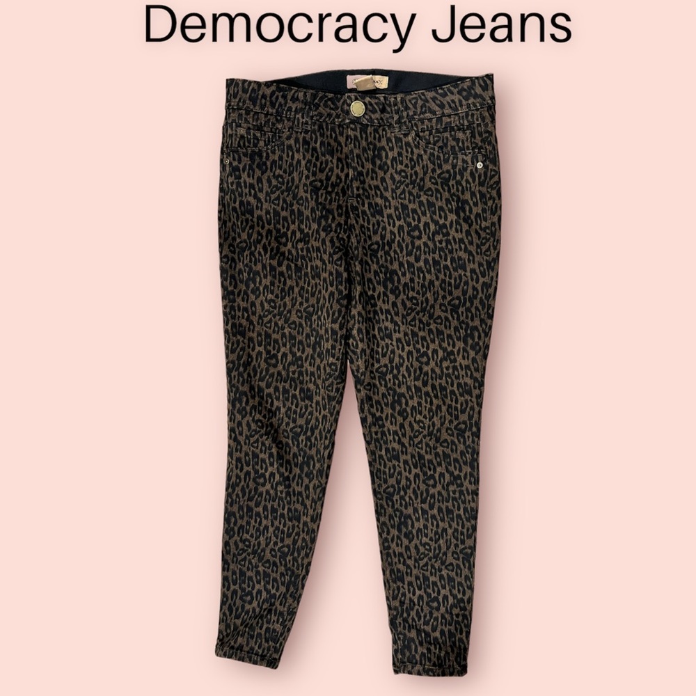 Leopard Print Democracy Jeans